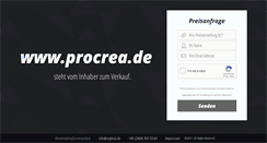 Desktop Screenshot of procrea.de